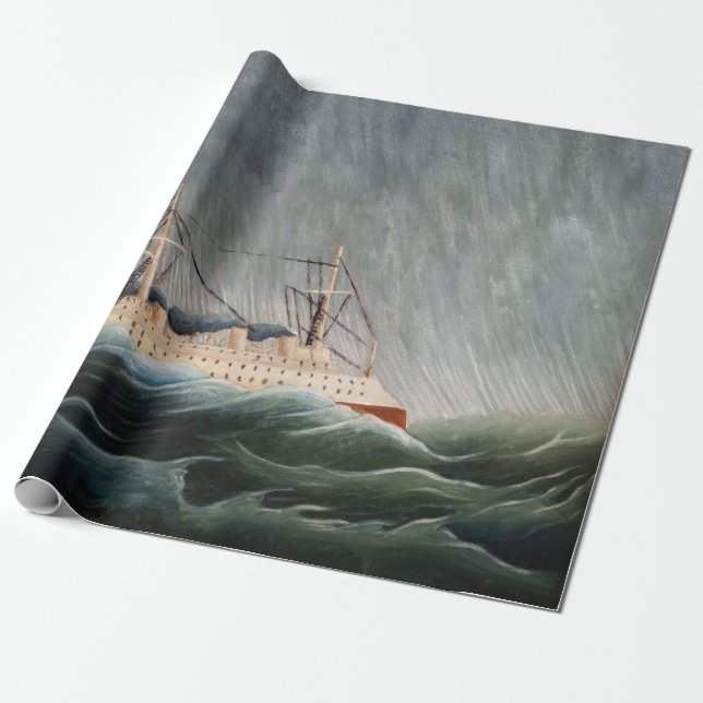Papier Cadeau Henri Rousseau - Le navire dans la tempête (Déroulé)