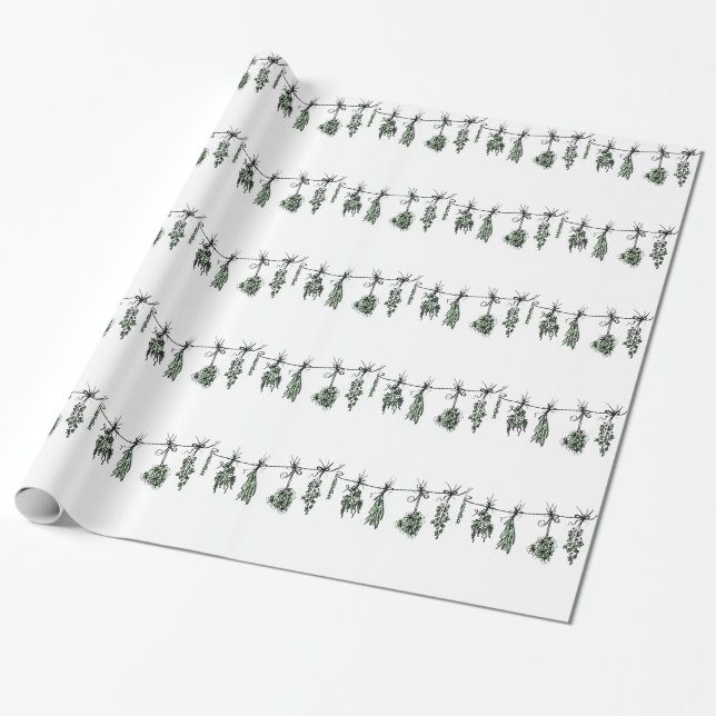 Papier Cadeau Herbes du jardin (Déroulé)
