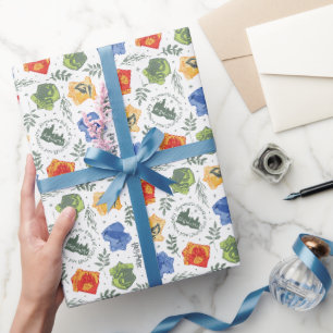 Papier Cadeau Hérbologie magique HOGWARTS™ Maisons Motif