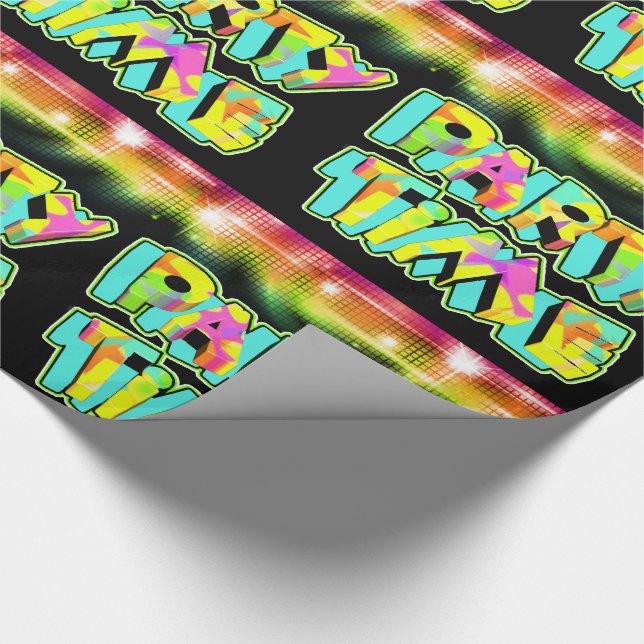 Papier Cadeau Heure de fête Neon Colonnes Disco Ball Lights (Coin)