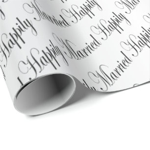 Papier Cadeau Heureusement marié   Mariage   Anniversaire