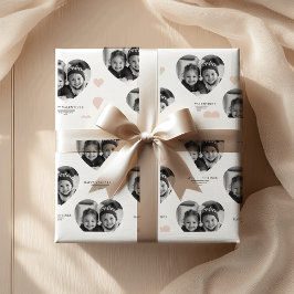 Papier Cadeau Heureux Valentine's personnalisée Heart Photo Past