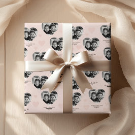 Papier Cadeau Heureux Valentine's personnalisée Heart Photo Past