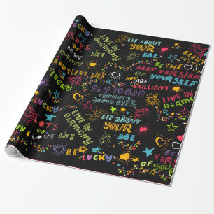 Papier Cadeau Heureux voeux d'anniversaire