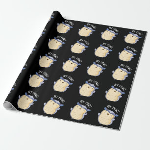 Papier Cadeau Hey Y'Owl Funny Owl Pun Pun Dark BG