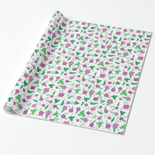Papier Cadeau Hibiscus pourpre
