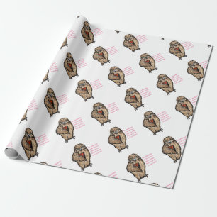 Papier Cadeau Hibou sage