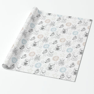 Papier Cadeau Hiboux de nuit