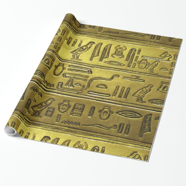 Papier Cadeau Hiéroglyphes 2014-1021 (Déroulé)