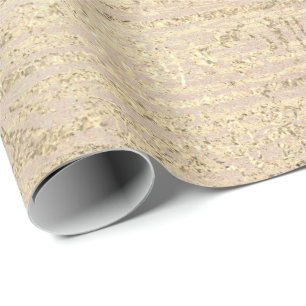 Papier Cadeau Hiéroglyphes égyptiens GoldFoxier Blush Rose Wood