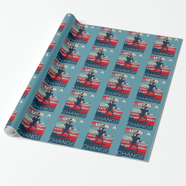 Papier Cadeau Hillary Clinton latest campaign slogan for 2016 (Déroulé)