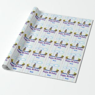 Papier Cadeau Hillbilly Happy Birthday Wrapper Paper