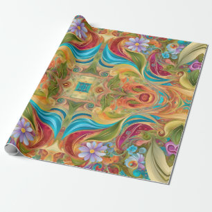 Papier Cadeau Hippie bio torsadée rétro