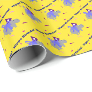 Papier Cadeau Hippo Anniversaire Cadeau Papier enveloppant