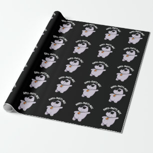 Papier Cadeau Hippo-party-mus Funny Animal Hippo Pun Dark BG