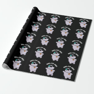 Papier Cadeau Hippo-pop-amus Funny Pop Music Hippo Pun Dark BG