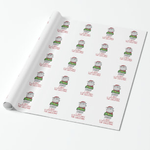 Papier Cadeau Hippopotame pour Noël - conception mignonne