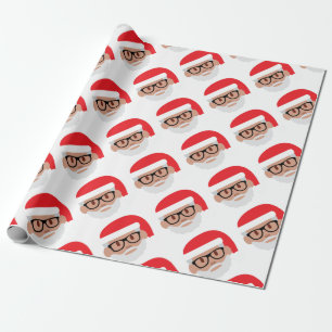 Papier Cadeau hipster Santa Claus émoji