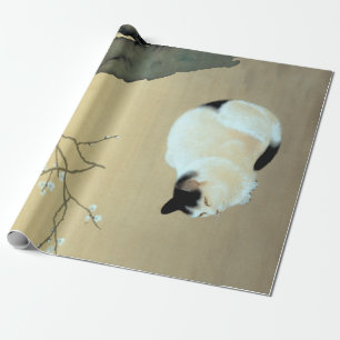 Papier Cadeau Hishida Shunso Cat and Plum Blossoms