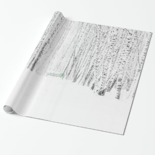 Papier Cadeau Histoire de Noël blanche