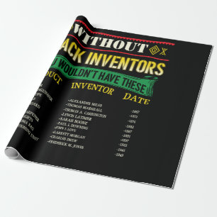 Papier Cadeau Histoire Des Inventeurs Noirs Mois De L'Histoire D