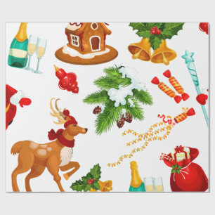 Papier Cadeau Histoire du jouet   Joyeux Motif de Noël