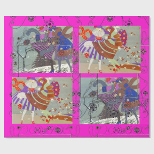 PAPIER CADEAU HIVER ET AUTOMNE ART DÉCO BEAUTÉ MODE