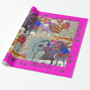 PAPIER CADEAU HIVER ET AUTOMNE ART DÉCO BEAUTÉ MODE