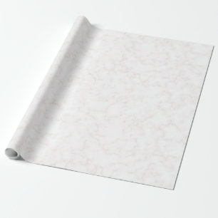 Papier Cadeau Hiver Moderne Élégant Marbre Blanc et Blush Pâle