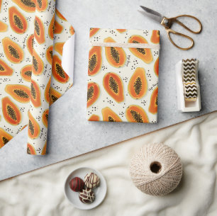 Papier Cadeau Hiya Papaya Motif