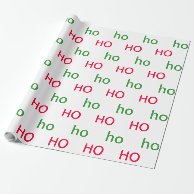 Papier Cadeau HO HO HO Papier d'emballage (Déroulé)