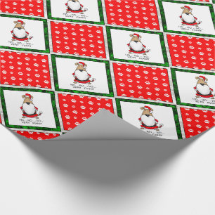 Papier Cadeau HO HO Très drôle Costume Père Noël Sarcastique Chi