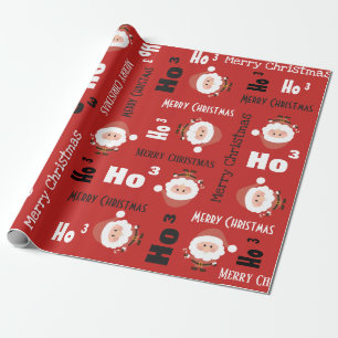 Papier Cadeau Ho vacances "cubées" de Père Noël
