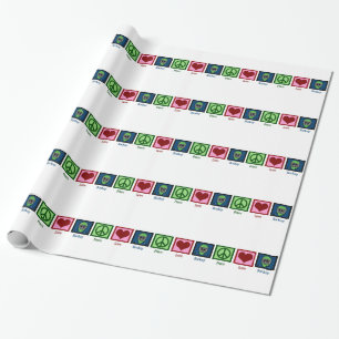 Papier Cadeau Hockey Peace Love
