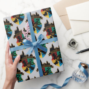 Papier Cadeau HoGWARTS™ Castle Crest House Insigne de fierté