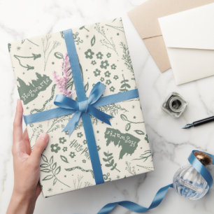 Papier Cadeau HOGWARTS™ Herbologie Motif magique