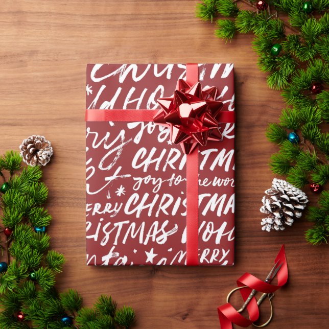 Papier Cadeau HoHoHo Motif de Noël (Cadeau de vacances)