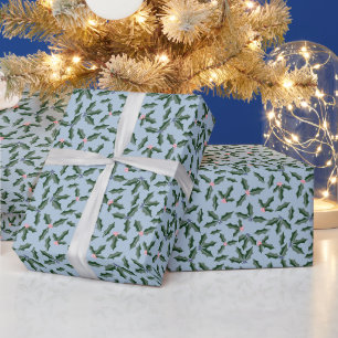 Papier Cadeau Holiday Holly