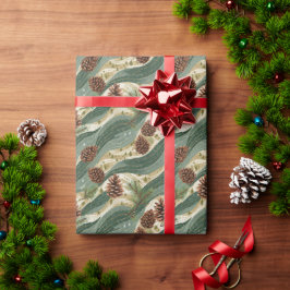 Papier Cadeau Holiday Pinecone