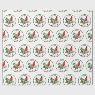 Papier Cadeau Holly Jolly Bonjour Noël