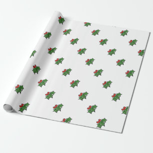 Papier Cadeau Holly Sprig