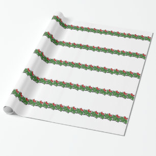 Papier Cadeau Holly Sprigs