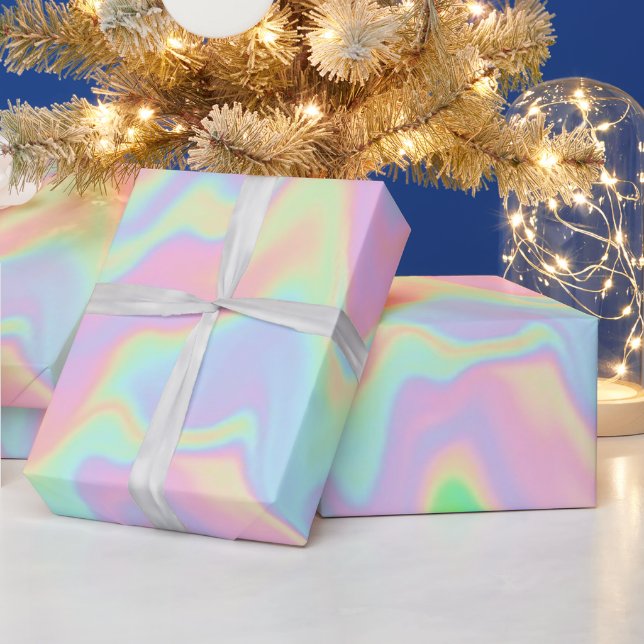 Papier Cadeau Holográfico Pastel (Vacances)
