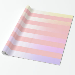 Papier Cadeau Holographie de Noël élégante et bande rose