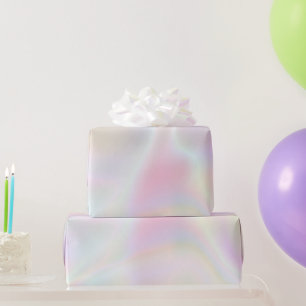 Papier Cadeau Holographie opale perle rose