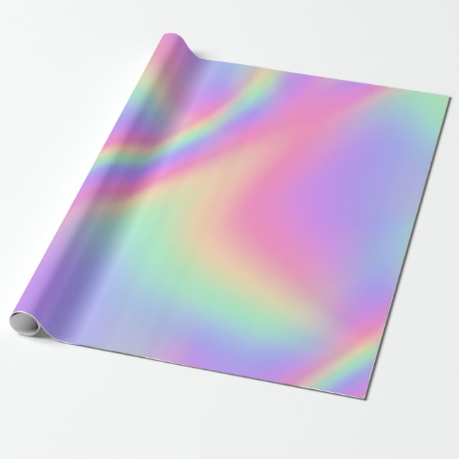 Papier Cadeau holographie pastel perle (Déroulé)