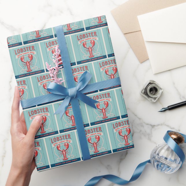 Papier Cadeau Homard frais pris tous les jours | Maine (Cadeaux)