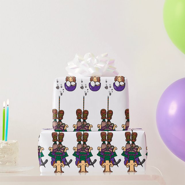 Papier Cadeau Homme Accroché À Une Corde (Créateur téléchargé)