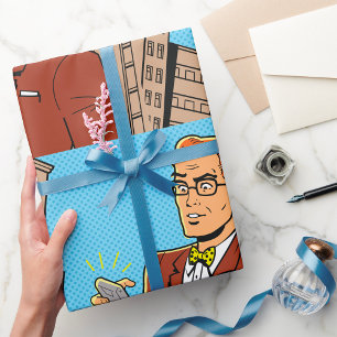 Papier Cadeau Homme Comique Avec Cellulaire