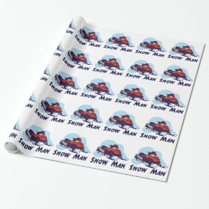 Papier Cadeau Homme de neige